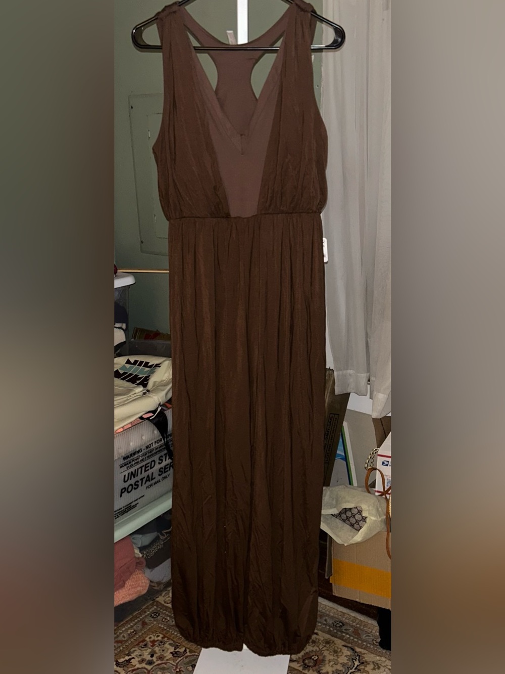 Free People Breezy Day One Piece Jumpsuit in Black Walnut